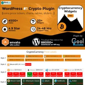 Cryptocurrency Widgets Pro - WordPress Crypto Plugin